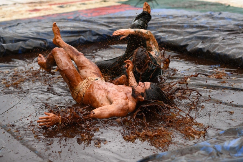 The British are going crazy - in England there was a championship in gravy wrestling The British are going crazy - in England there was a championship in gravy wrestling