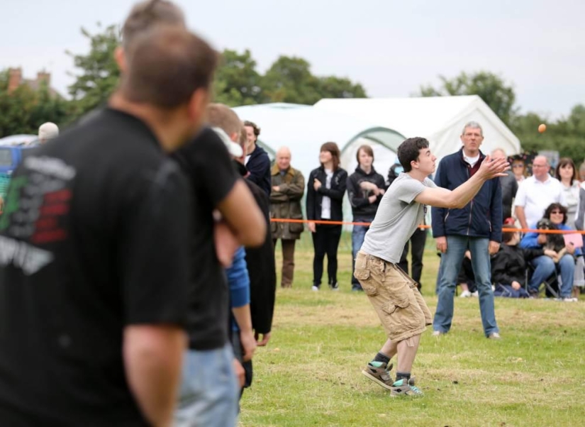 The British held the World Egg Throwing Championship