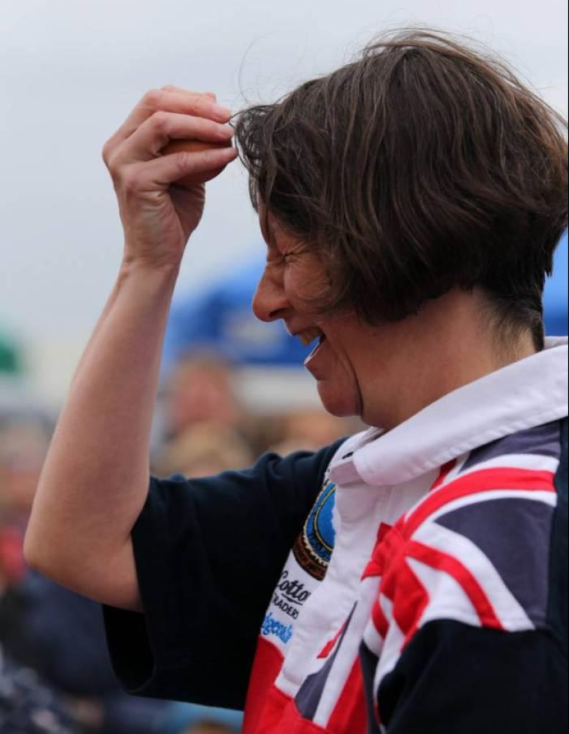 The British held the World Egg Throwing Championship