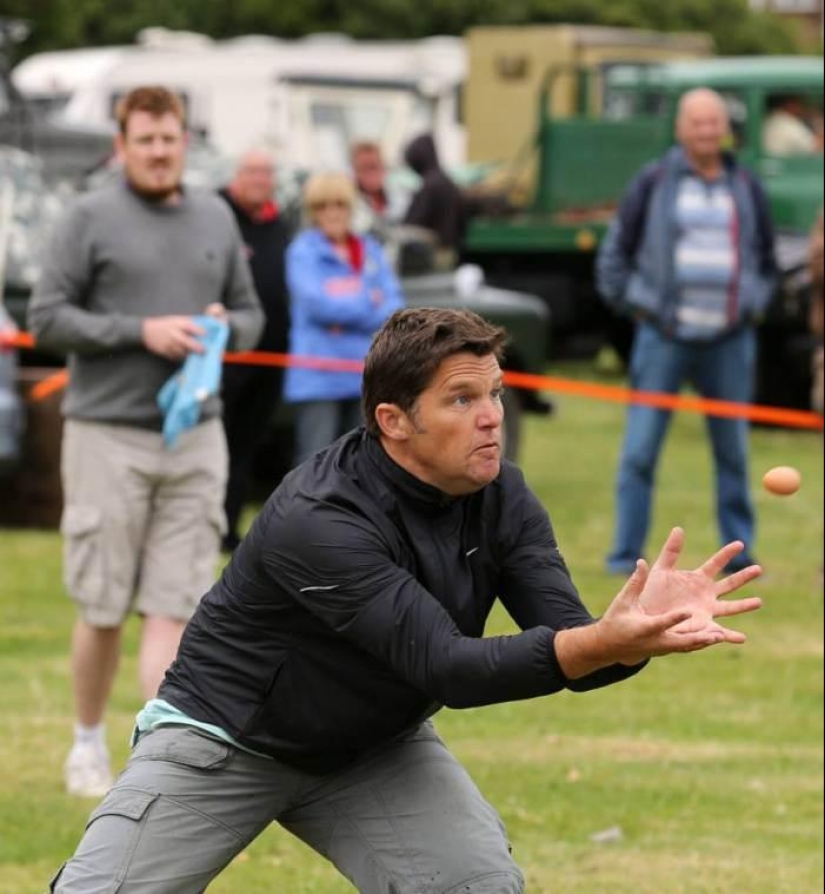 The British held the World Egg Throwing Championship