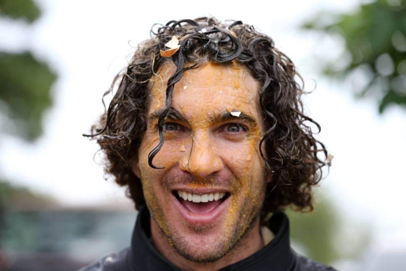 The British held the World Egg Throwing Championship