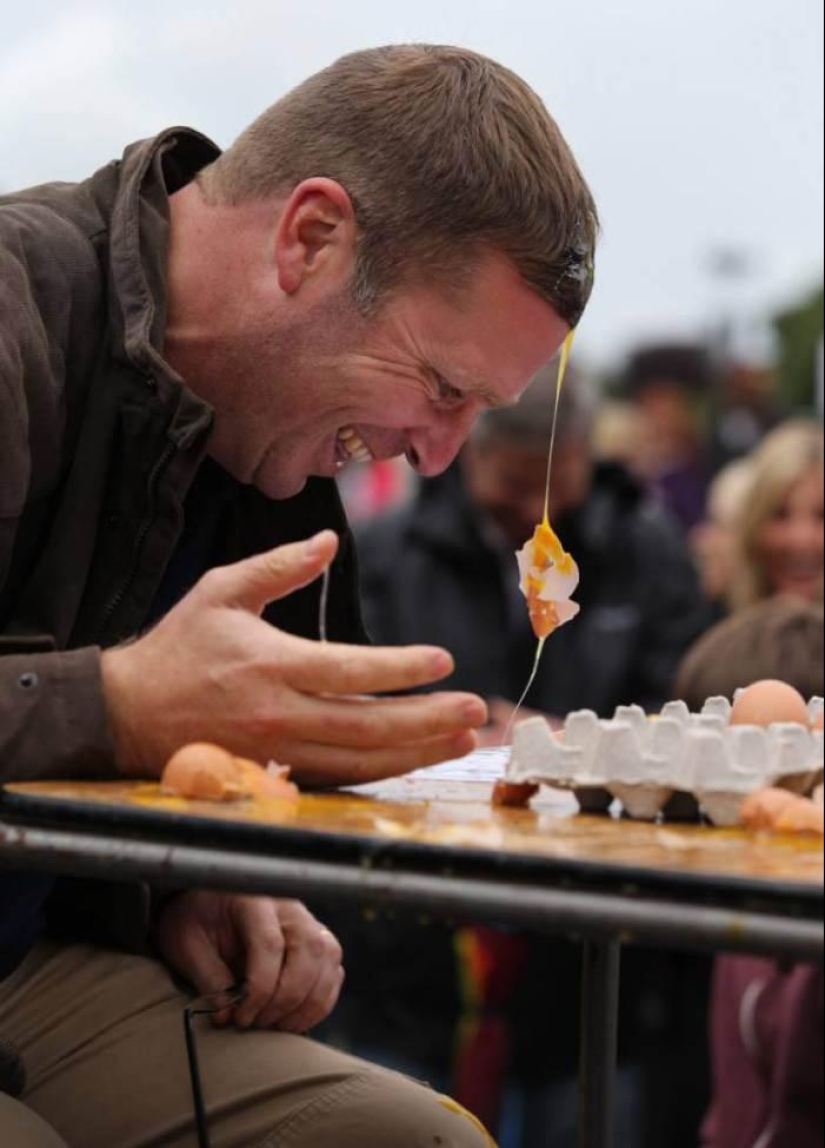 The British held the World Egg Throwing Championship