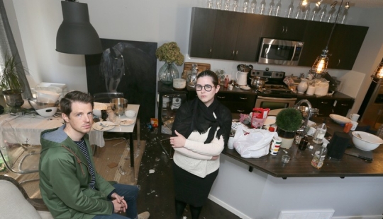 The couple rented out their house on Airbnb, and returned to the wrecked home The couple rented out their house on Airbnb, and returned to the wrecked home