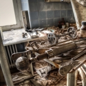 The creepy abandoned operating room of a German urologist has remained untouched for almost 30 years