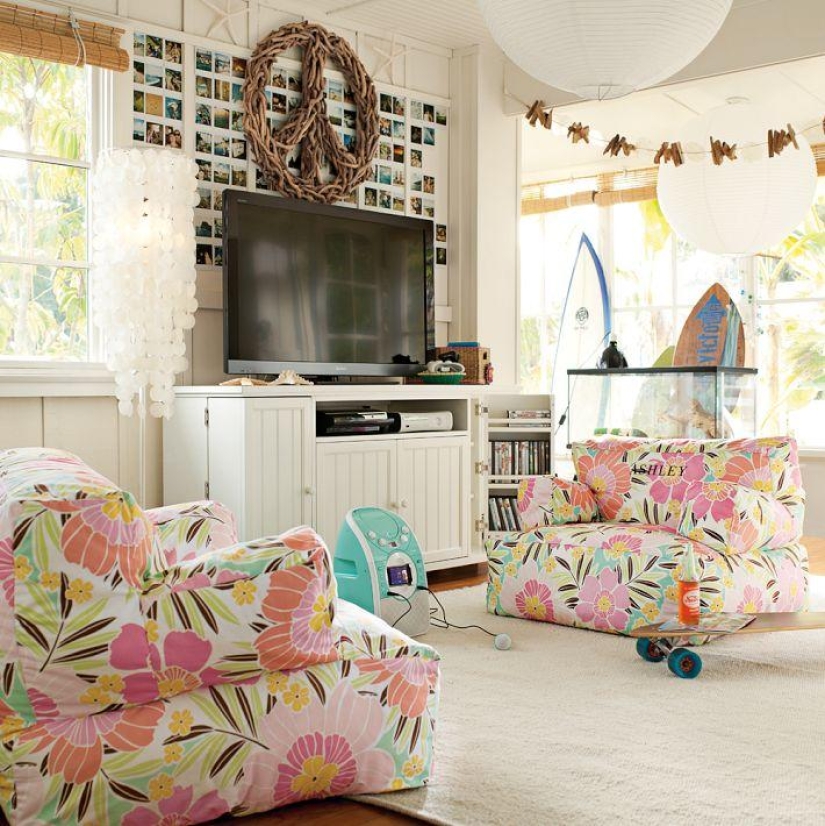 The decoration of the rooms of American teenagers The decoration of the rooms of American teenagers