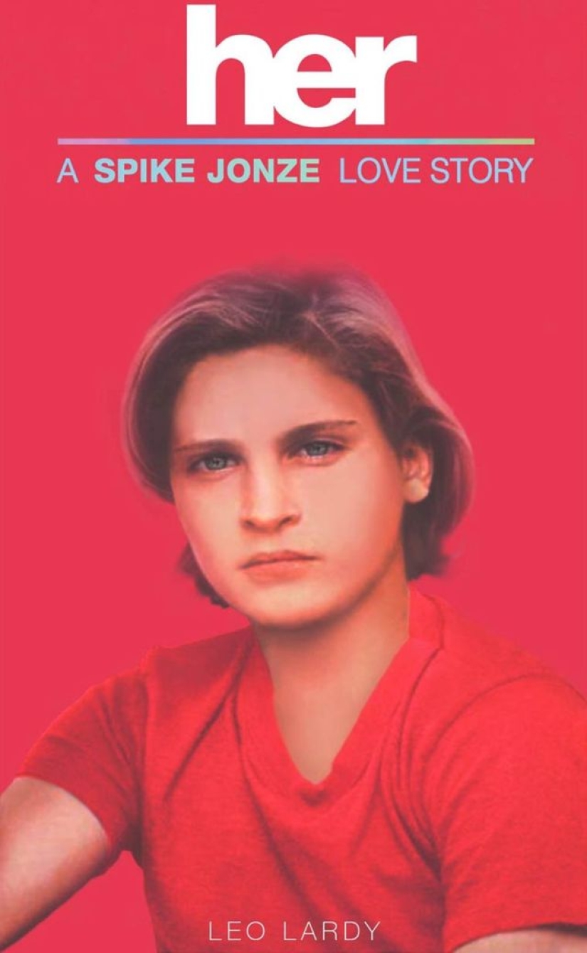 The designer placed children's photos of actors on film posters