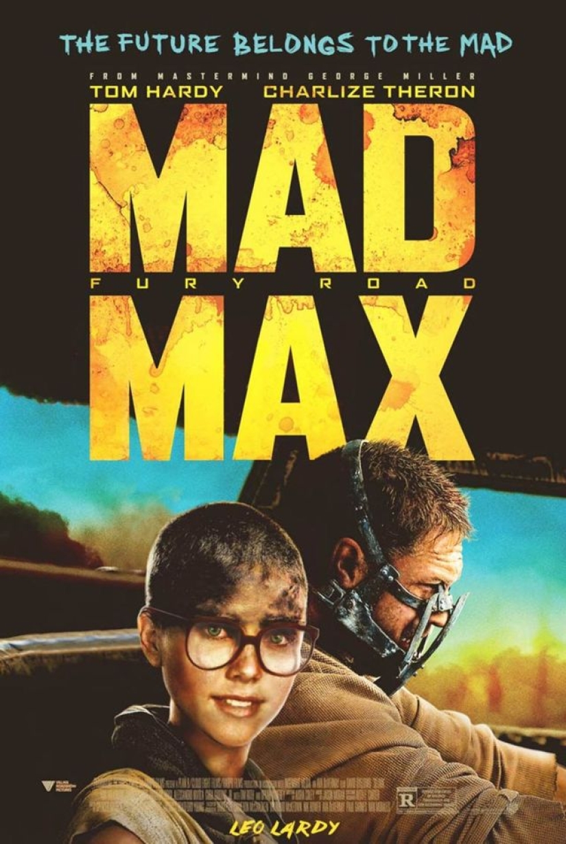 The designer placed children's photos of actors on film posters