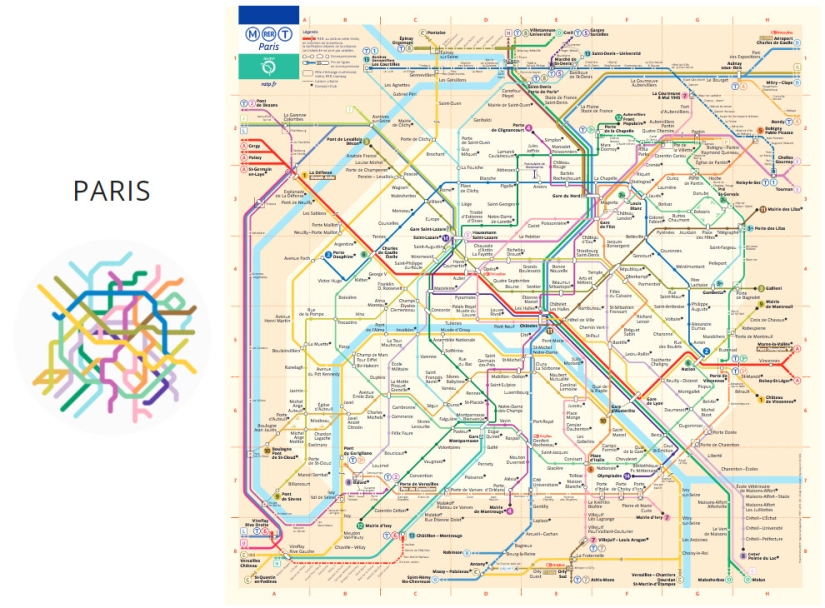 The designer turned the schemes of the world metro into minimalistic symbols