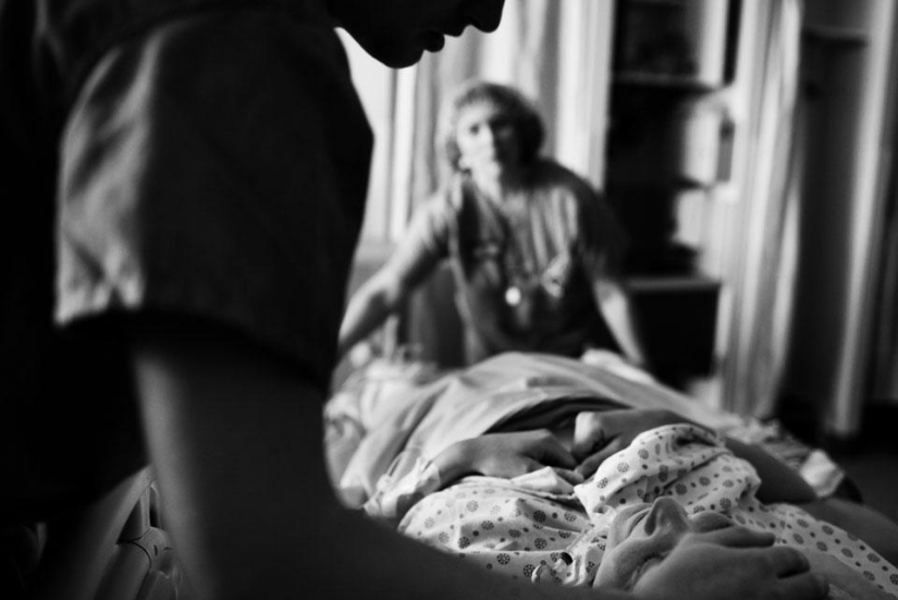 The difficult process of giving birth to a new life