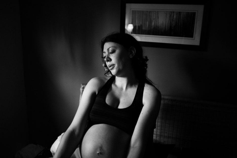 The difficult process of giving birth to a new life