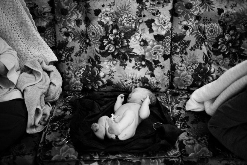 The difficult process of giving birth to a new life