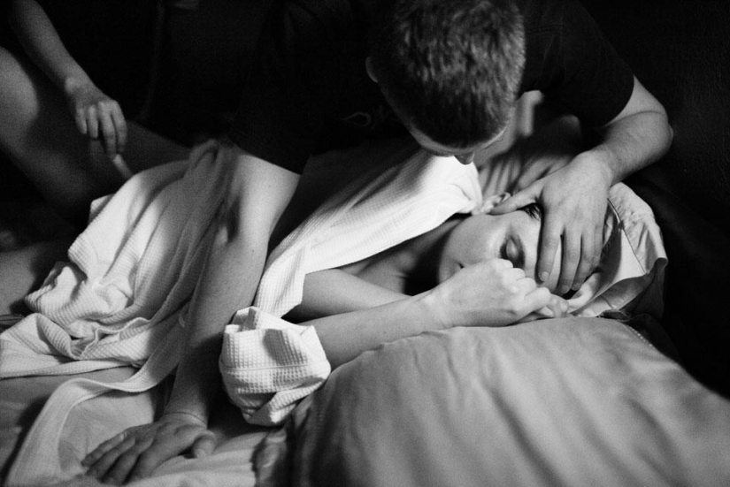 The difficult process of giving birth to a new life