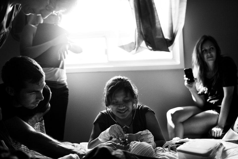 The difficult process of giving birth to a new life