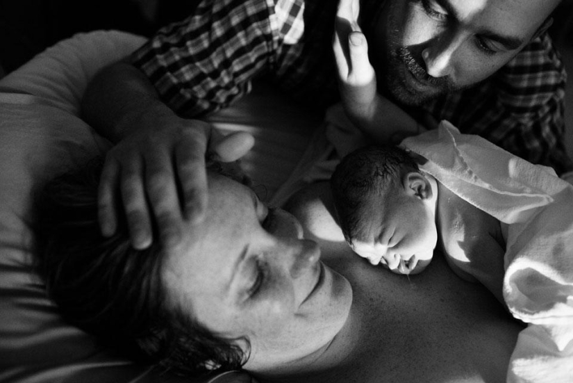 The difficult process of giving birth to a new life