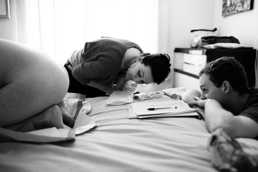 The difficult process of giving birth to a new life