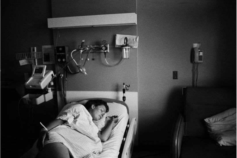 The difficult process of giving birth to a new life