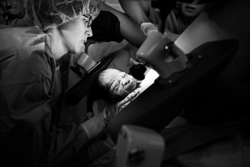 The difficult process of giving birth to a new life