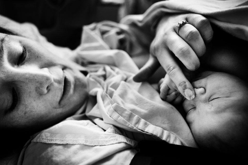 The difficult process of giving birth to a new life