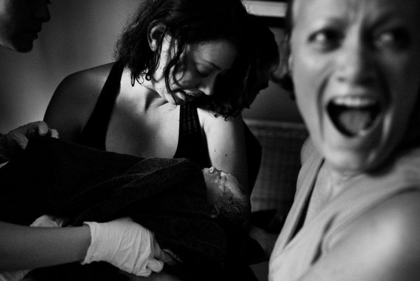 The difficult process of giving birth to a new life