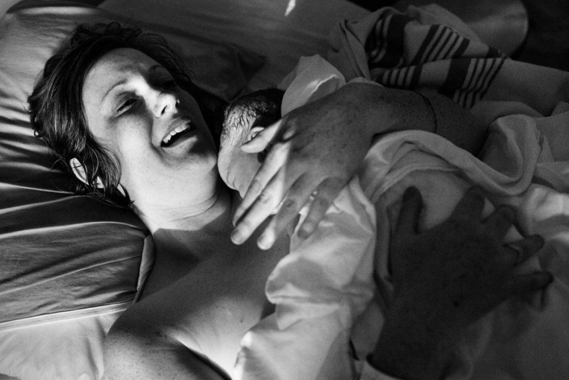 The difficult process of giving birth to a new life