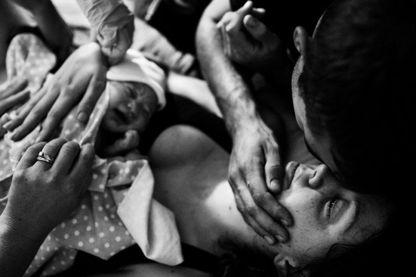 The difficult process of giving birth to a new life