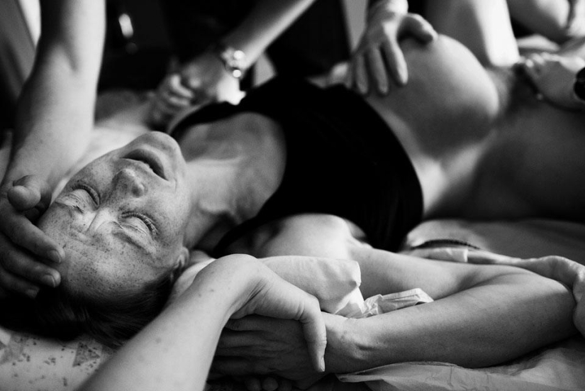 The difficult process of giving birth to a new life