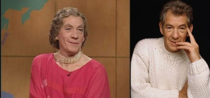 The female role of a male actor