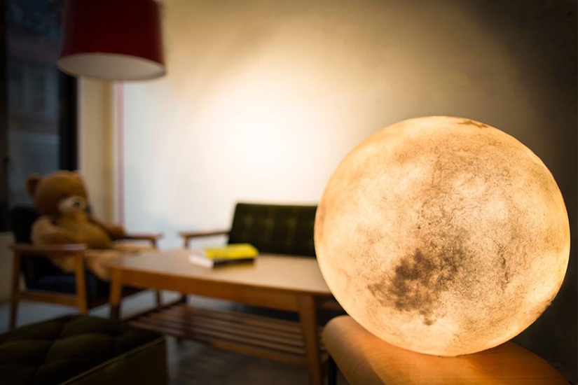 The moon is at home