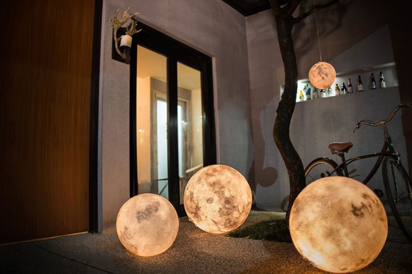 The moon is at home