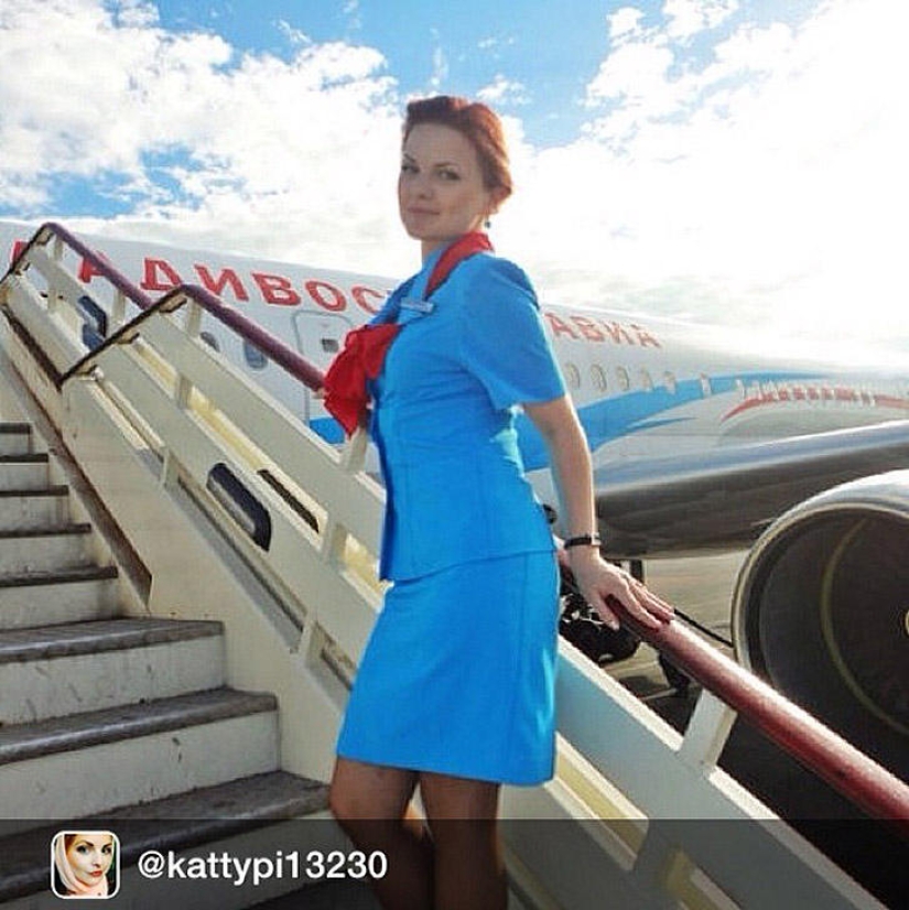 The most beautiful flight attendants in Russia The most beautiful flight attendants in Russia