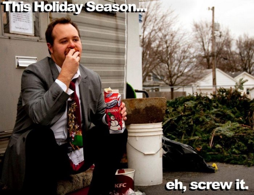 The mother asked her son to stop drinking and make Christmas cards himself, he obeyed
