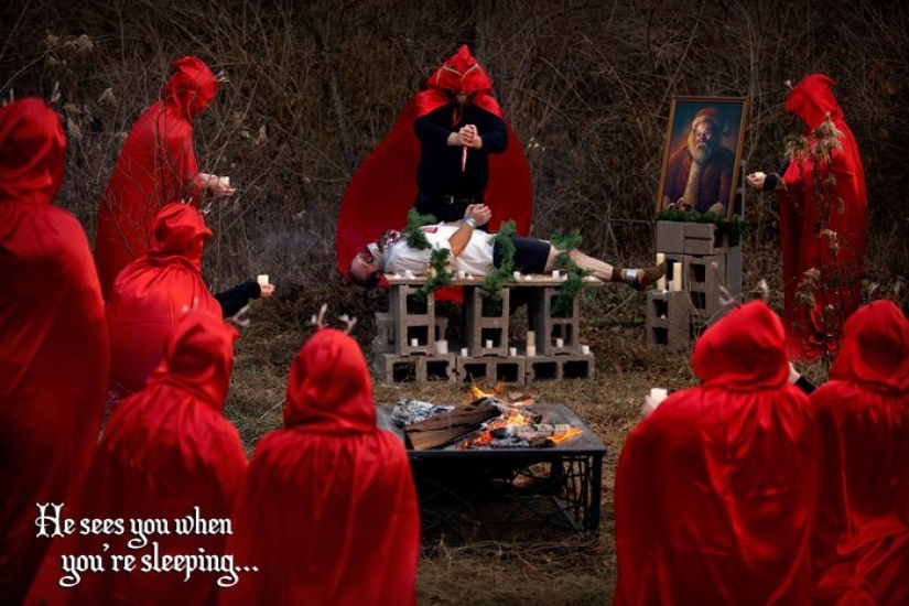 The mother asked her son to stop drinking and make Christmas cards himself, he obeyed