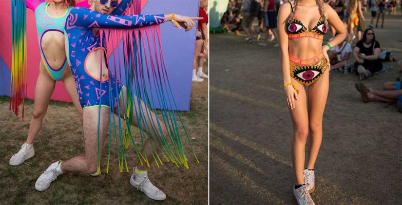 The naked King: the crazy outfits of the guests of the Coachella 2017 festival