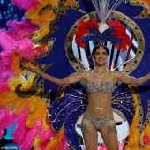 The participants of the Miss Universe 2016 contest showed their versions of national costumes The participants of the Miss Universe 2016 contest showed their versions of national costumes