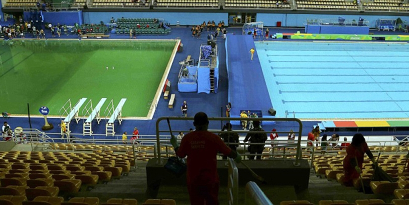 The pool at the Rio Olympics suddenly turned green, and no one admits The pool at the Rio Olympics suddenly turned green, and no one admits
