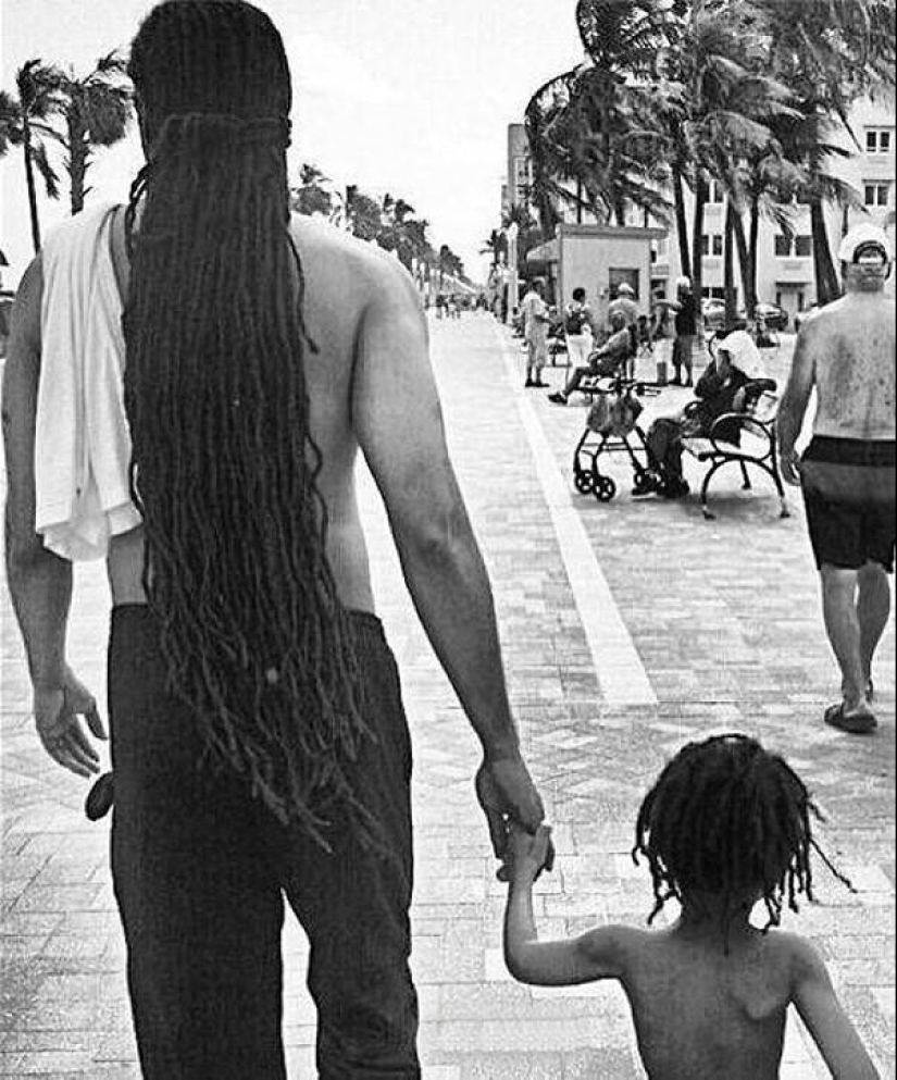 The sons in these photographs are the spitting image of fathers. And vice versa