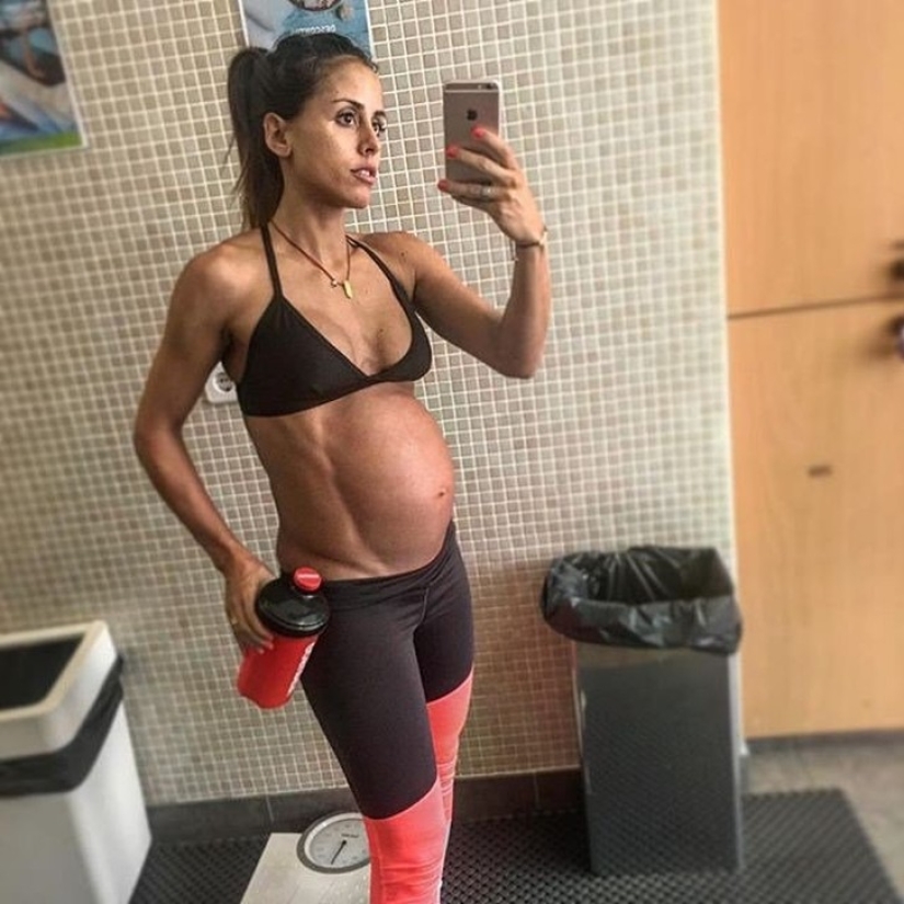 The story of a fitness fan who continues to train even during pregnancy