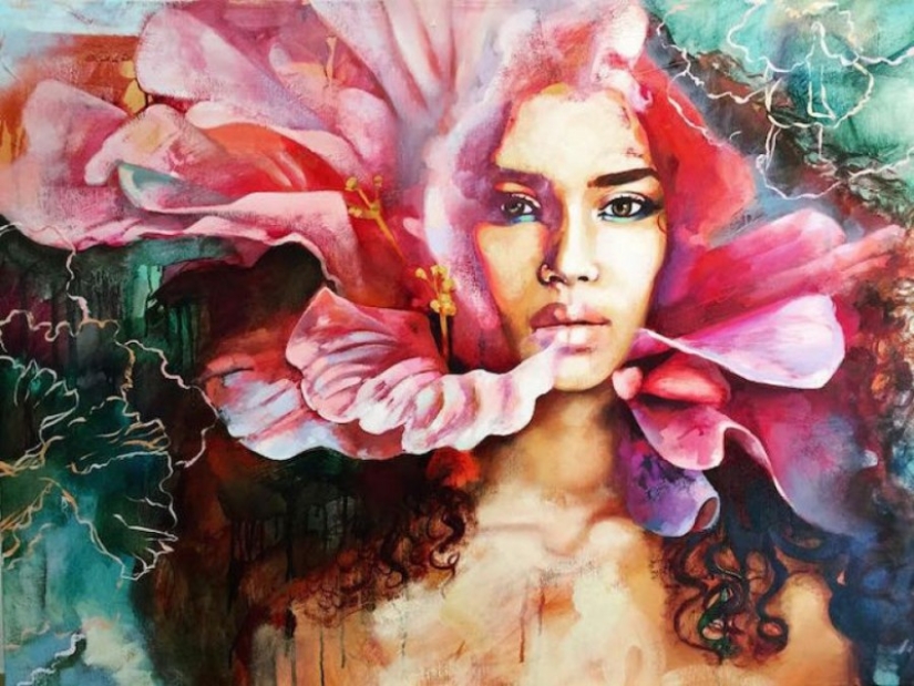 This girl draws all the whirlwind that happens in the head of a 16-year-old teenager