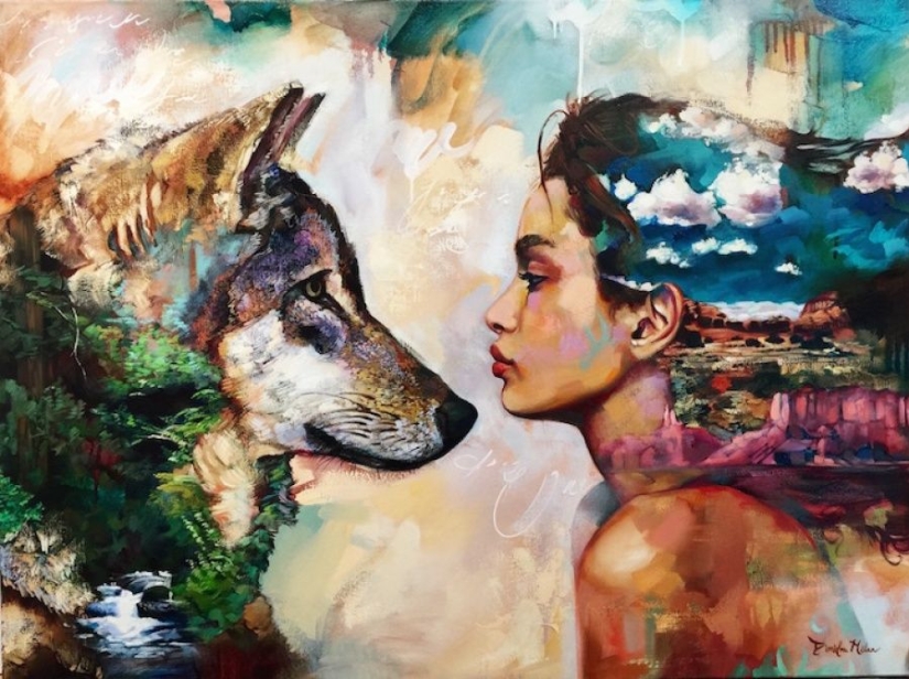 This girl draws all the whirlwind that happens in the head of a 16-year-old teenager