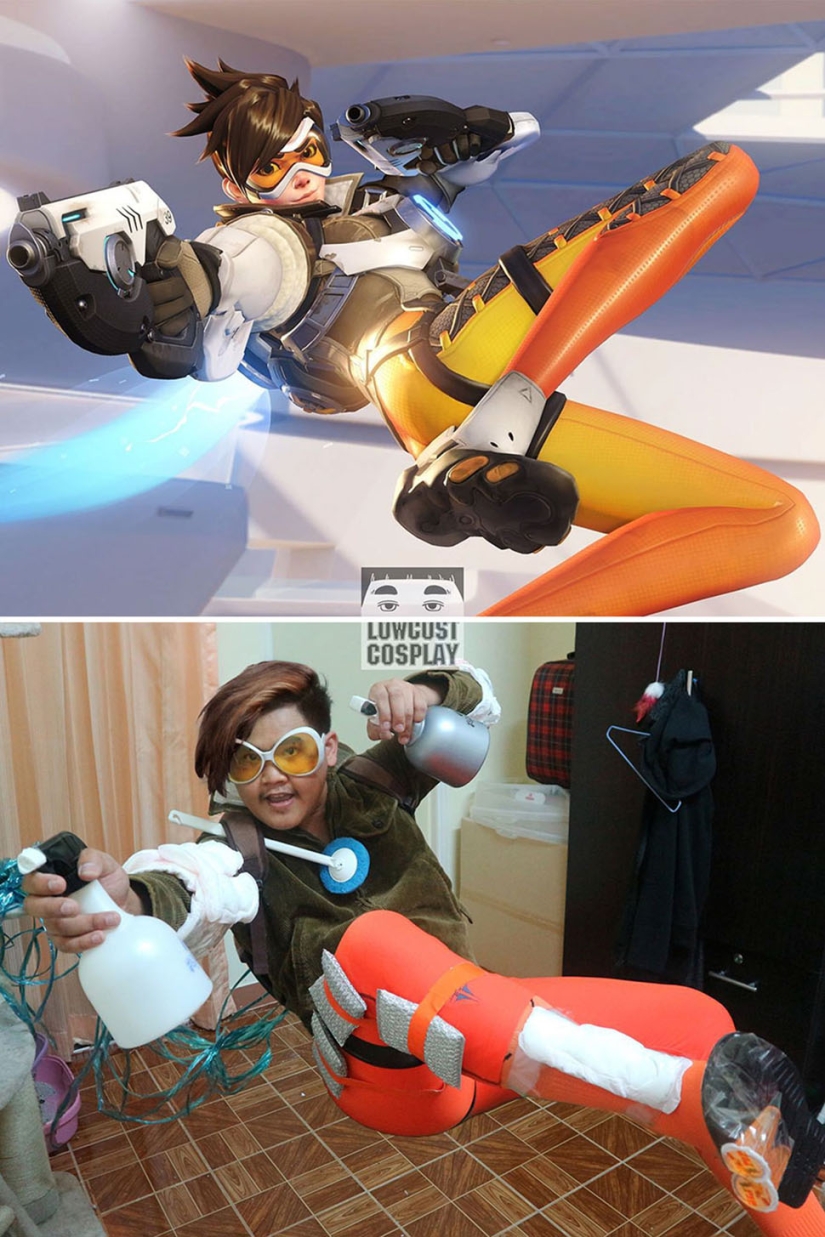 This guy does cosplay cheap, angrily and from improvised materials