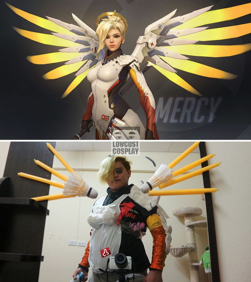 This guy does cosplay cheap, angrily and from improvised materials