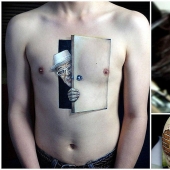 Too realistic drawings on the body Too realistic drawings on the body