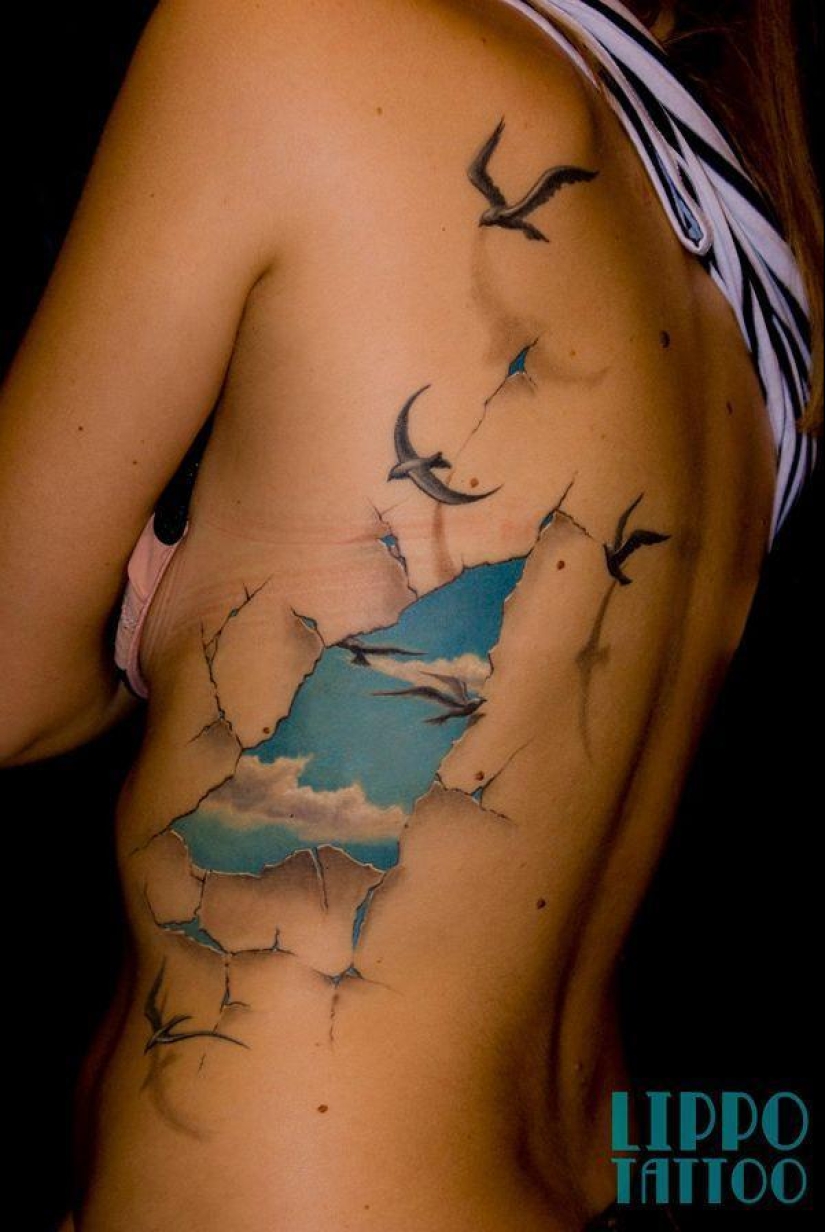 Too realistic drawings on the body