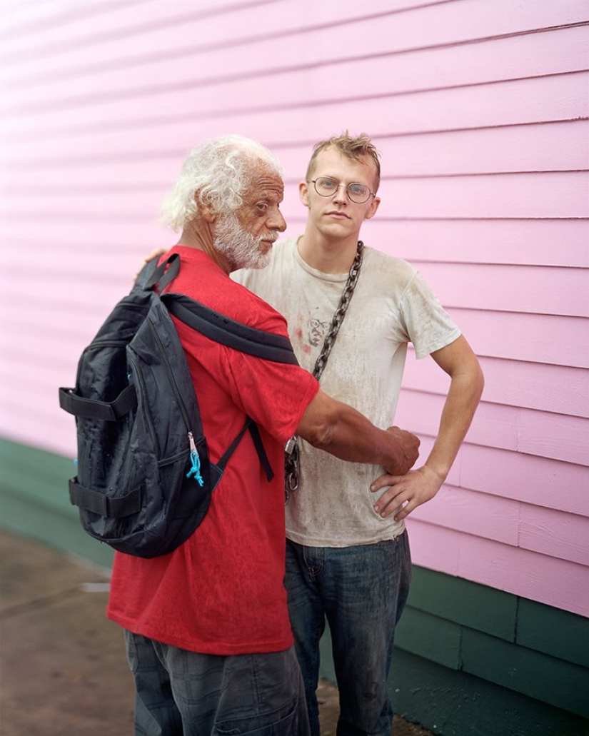 Touching Strangers: Strangers hug each other
