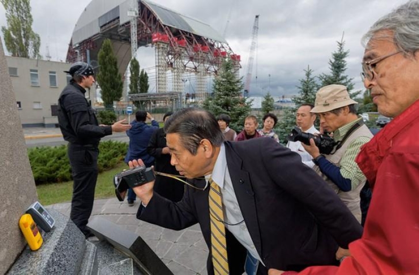 Tourists in Chernobyl