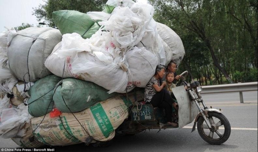 Transporte sobrecargado en China