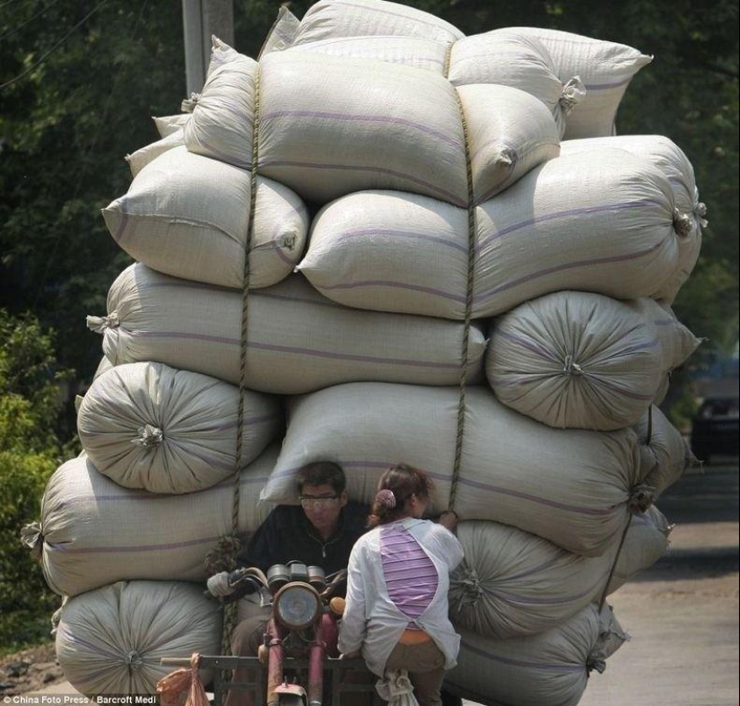 Transporte sobrecargado en China