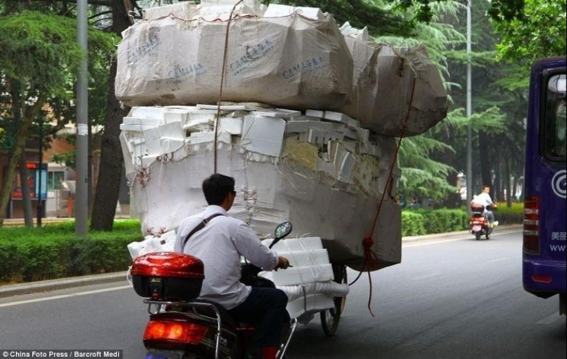 Transporte sobrecargado en China