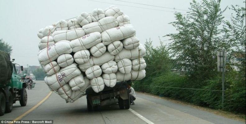 Transporte sobrecargado en China