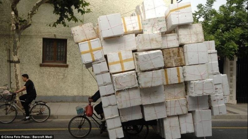 Transporte sobrecargado en China